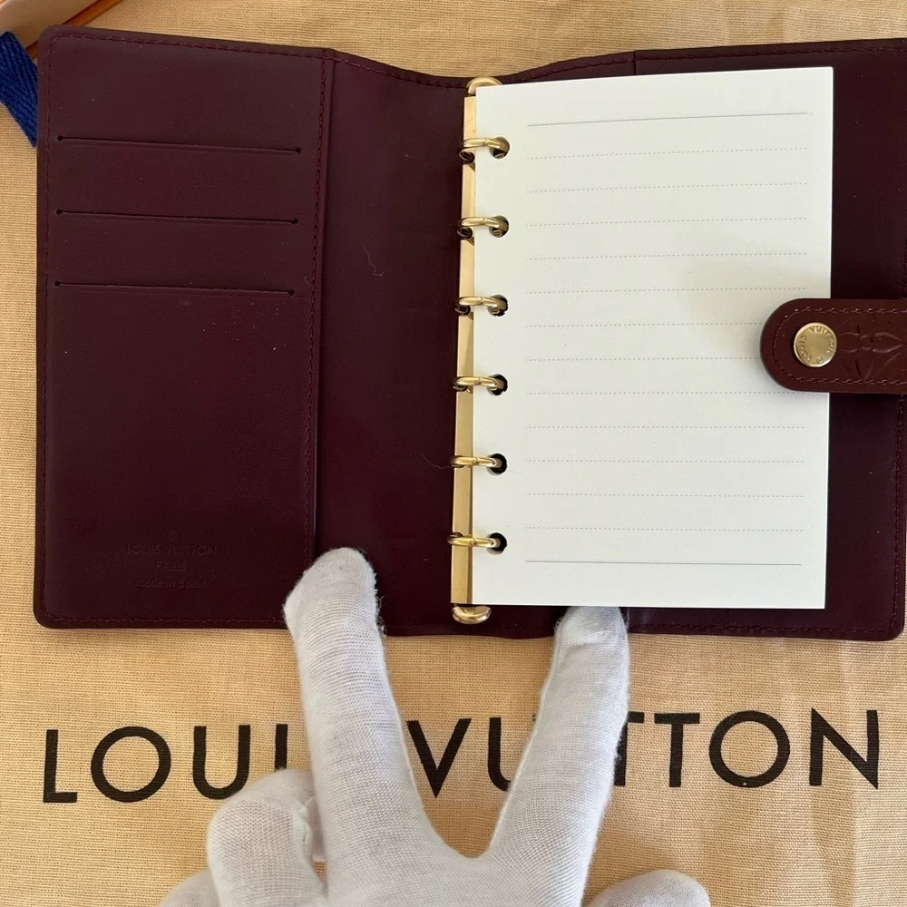 Louis Vuitton Verni Agenda PM Burgundy EUC 2010